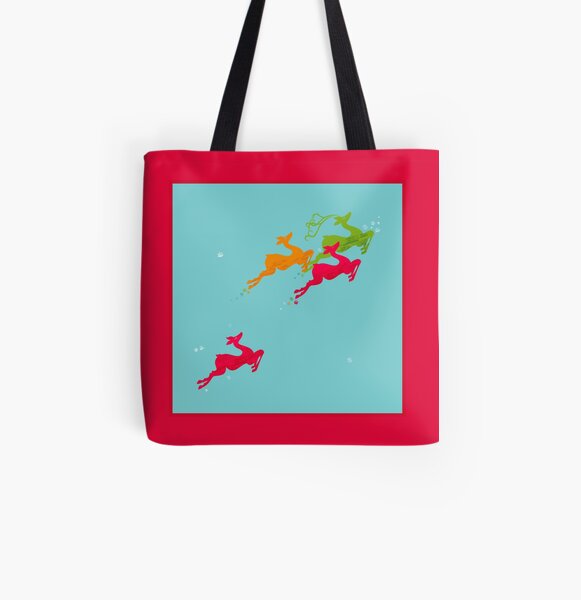 Winer Deer All Over Print Tote Bag