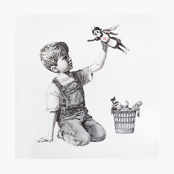 Banksy Artwork Game Changer 2020 | NHS Superheroes Photographic Print