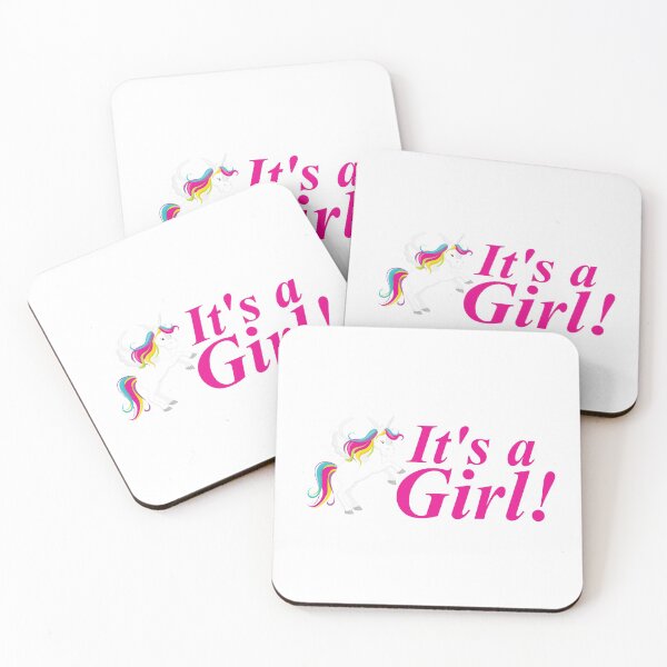 Item preview, Its a Girl! Baby shower gift White Unicorn designed and sold by ToniaKroeger.