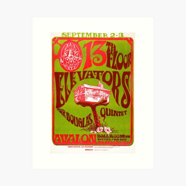 13th Floor Elevators concert poster Art Print