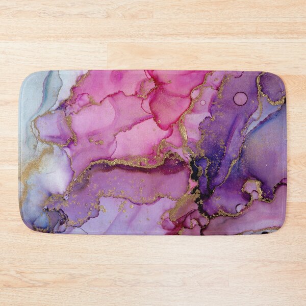 Item preview, Magenta Gold Marble Abstract Ink designed and sold by Olga Shvartsur.