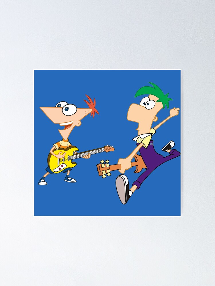 "phineas and ferb COOL playing guitar!" Poster for Sale by amitdavidov