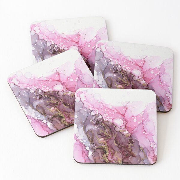 Item preview, Burgundy Crimson Pink Bubbles Abstract Ink designed and sold by Olga Shvartsur.