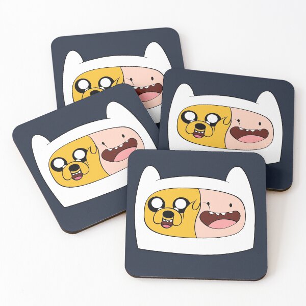 Item preview, Adventure Time - Finn sharing his beanie hat with Jake |  Reusable Facemask, T Shirt, Home Office Decor Idea designed and sold by Any Color Designs.