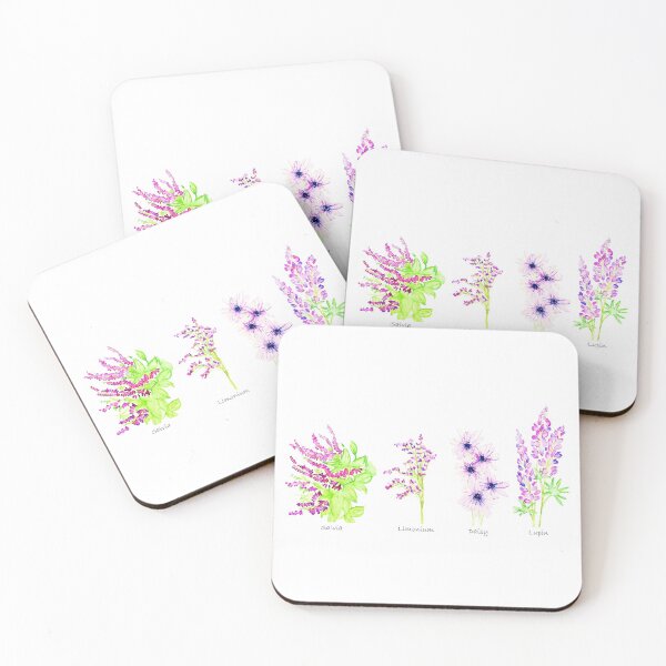 Item preview, Salvia, Limonium, Daisy, Lupin designed and sold by Rachel Dixon.