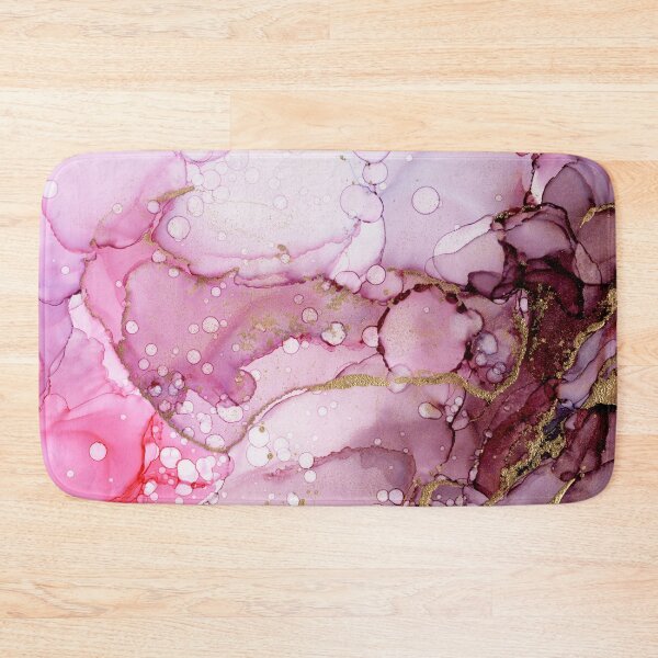 Item preview, Burgundy Pink Bubbles Abstract Ink designed and sold by Olga Shvartsur.
