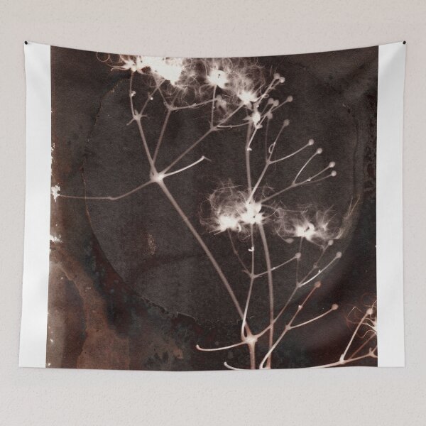 Item preview, Botanical brown floral vintage antique style print 5 designed and sold by KasparekFineArt.