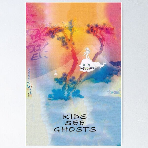 Kids See Ghosts Animated Show Art Kanye West Kid Cudi Takashi Murakami |  Canvas Print