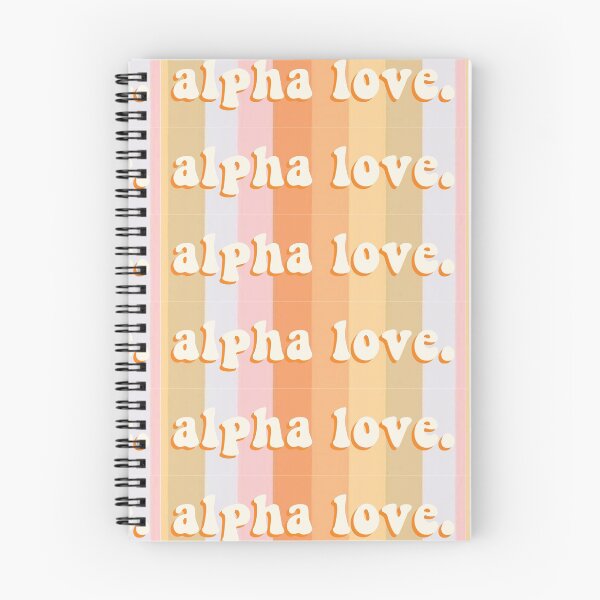 Item preview, Alpha Love Retro Stripes Orange designed and sold by Stickers by SoSrat.