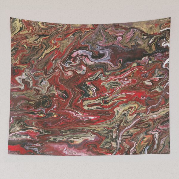 Item preview, Gold Red Black and White Freestyle Pour designed and sold by GingerEccentric.