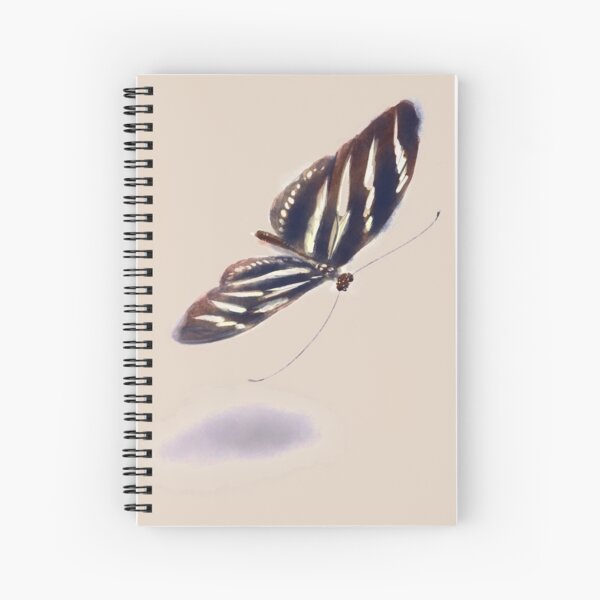 Zebra Longwing Butterfly Spiral Notebook