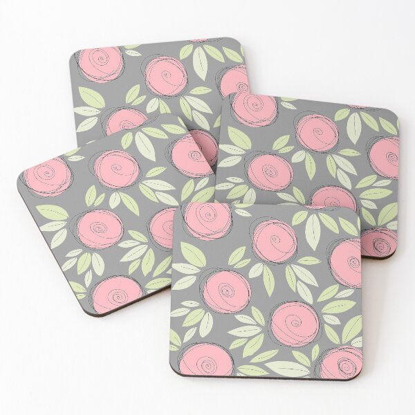 Item preview, Pastel pink rose pattern designed and sold by Pastel Palette Designs.