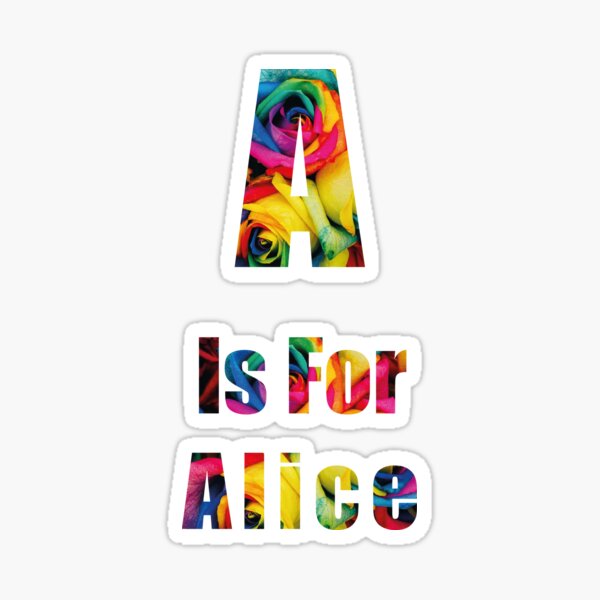 A is for Alice Sticker