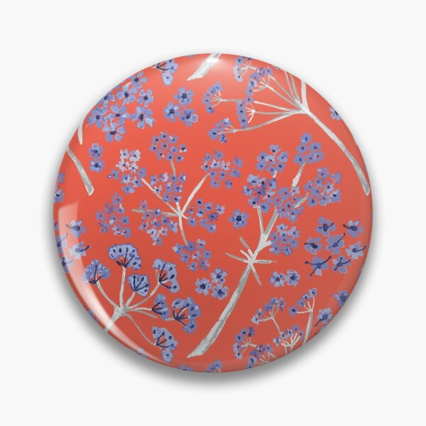 Item preview, Red, White, and Blue Watercolor Stem Caraway Floral Pattern designed and sold by StudioPosies.