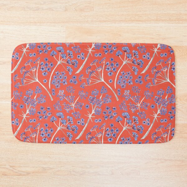 Item preview, Red, White, and Blue Watercolor Stem Caraway Floral Pattern designed and sold by StudioPosies.