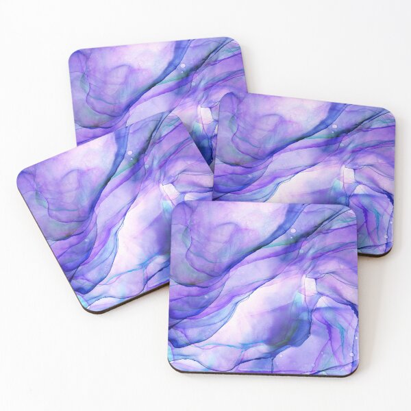 Item preview, Violet Ink Flow Abstract Ink Painting designed and sold by Olga Shvartsur.