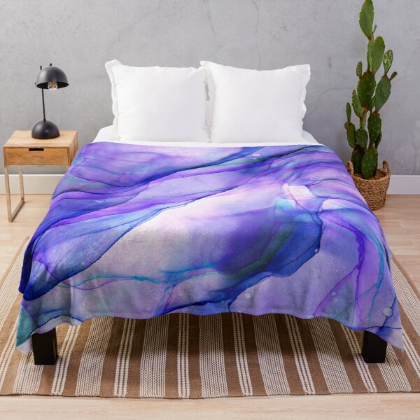 Item preview, Violet Ink Flow Abstract Ink Painting designed and sold by Olga Shvartsur.