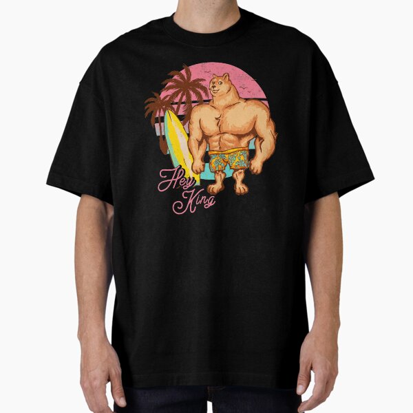 Vista previa del artículo con la obra «Swole Doge relajándose en la playa | Rosa | Hey King | Big Muscle Buff Perro Meme | Chad Shiba Inu Doggo Dank Memes | Bonk Dorime | Mucho Wow | Mochila | Surf Sun Ocean Palmeras | playa Bondi», diseñado y vendido por Any Color Designs.