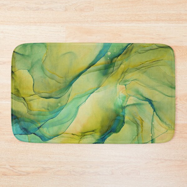 Item preview, Green Abstract Ink Waves designed and sold by Olga Shvartsur.