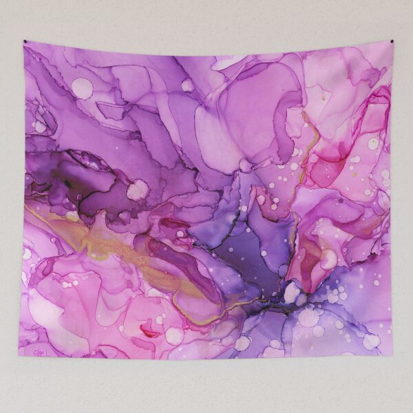 Item preview, Floral Ink Fuchsia Flower Abstract designed and sold by Olga Shvartsur.