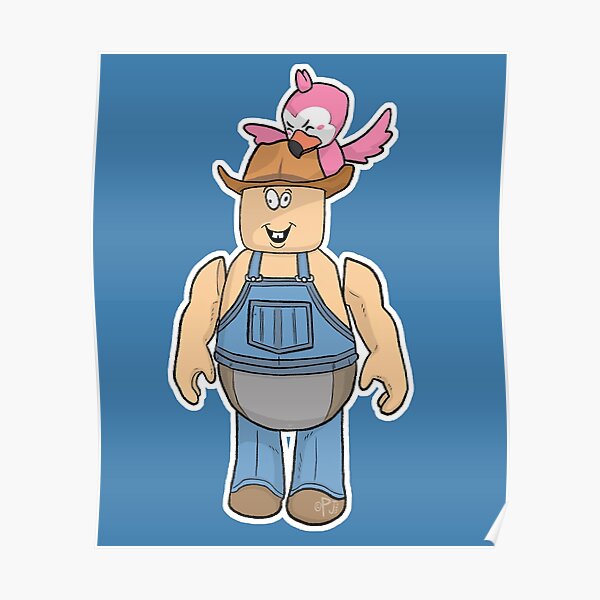 Rbx Posters Redbubble - cleetus s overalls mrflimflam albert roblox