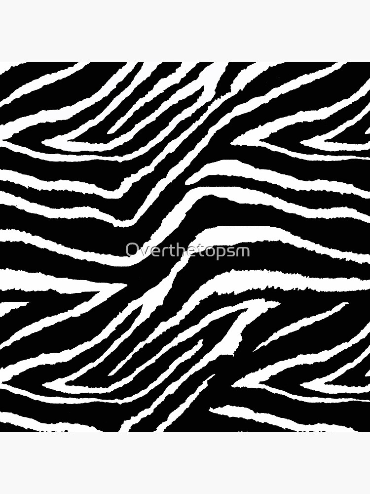 "Zebra Black and White Animal Print" Throw Pillow by Overthetopsm