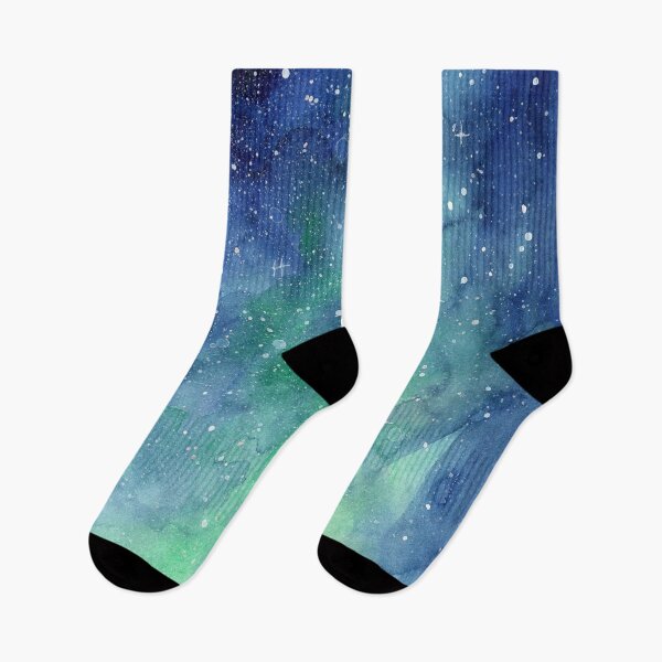Item preview, Galaxy Sky Northern Lights Painting designed and sold by Olga Shvartsur.