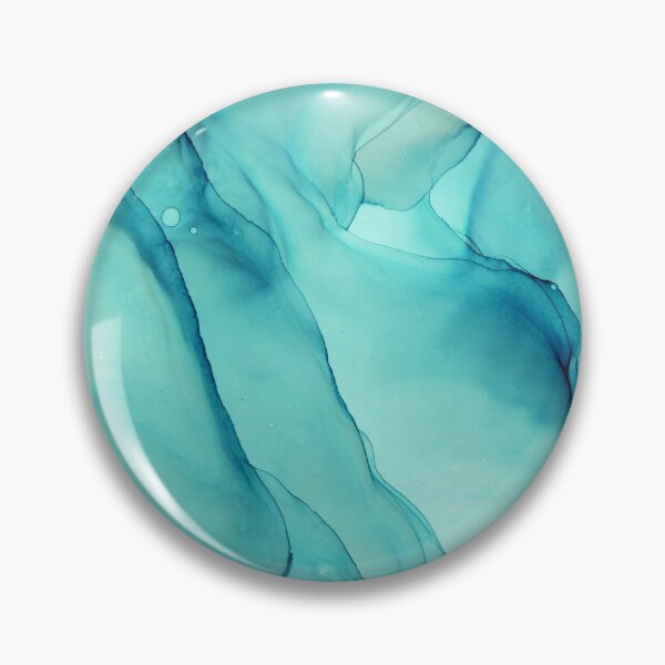 Item preview, Turquoise Sea Ink Painting Ink Marble designed and sold by Olga Shvartsur.