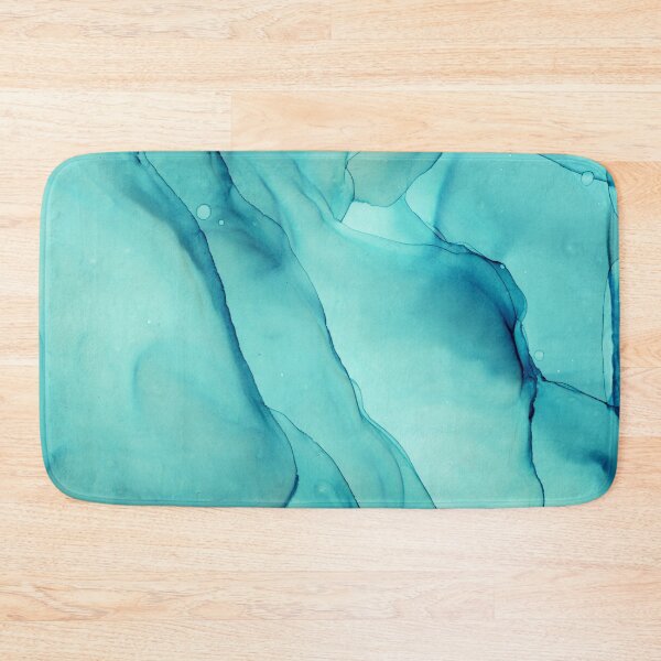 Item preview, Turquoise Sea Ink Painting Ink Marble designed and sold by Olga Shvartsur.