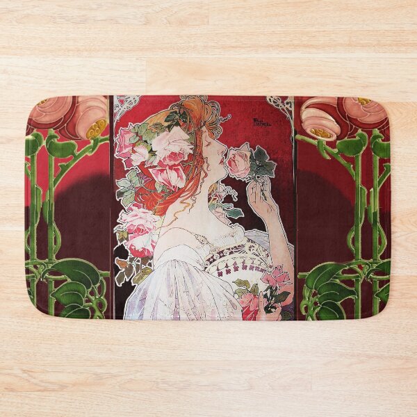 Item preview, LADY WITH ROSES Art Nouveau Woman Portrait designed and sold by BulganLumini.
