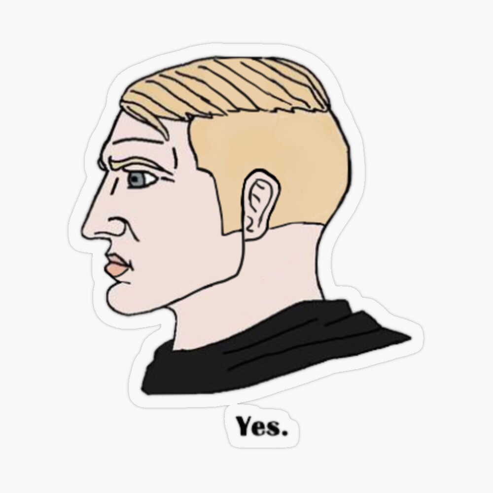 Chad Face Meme Sticker by Constelación Femenina