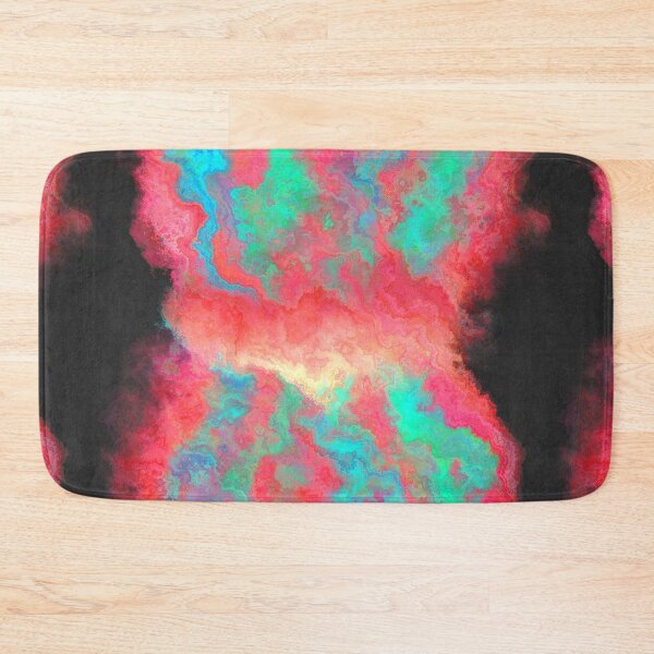 Item preview, Scarlet with turquoise ebru stripes designed and sold by Kolinnaprint.