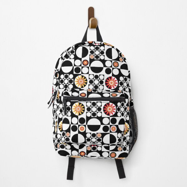 Item preview,  Geometric Mod Flower Power Pattern - Black and White designed and sold by WickedRefined - Nicole Demereckis.