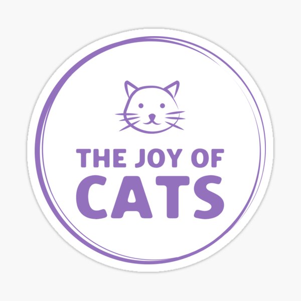 The Joy of Cats logo purple Sticker