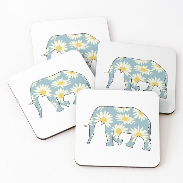 Item preview, Floral Elephant Chamomille Flower Pattern designed and sold by mouaataaz.