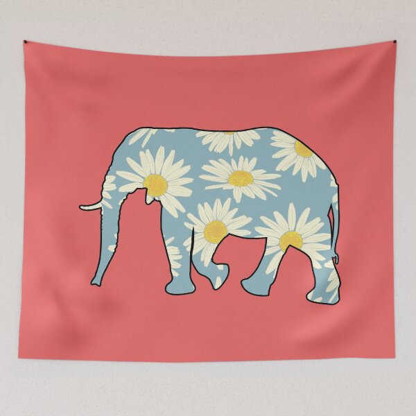 Item preview, Floral Elephant Chamomille Flower Pattern designed and sold by mouaataaz.