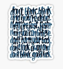 Weeping Angels Sticker