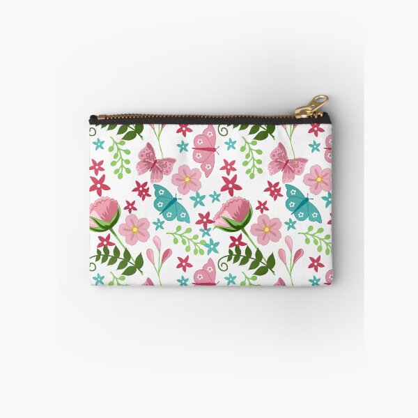 Item preview, Floral and Butterflies on White Background designed and sold by jeannierose.
