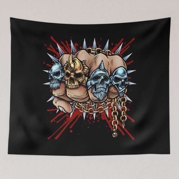 Item preview, Wild Skull Rings Metal Gothic Box Lover Gangster Fist designed and sold by UniQueensShop.