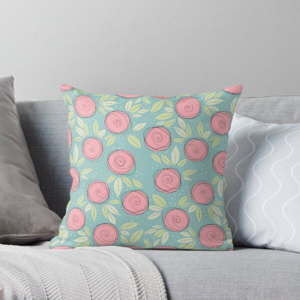 Item preview, Pastel Pink rose with blue background designed and sold by Pastel Palette Designs.