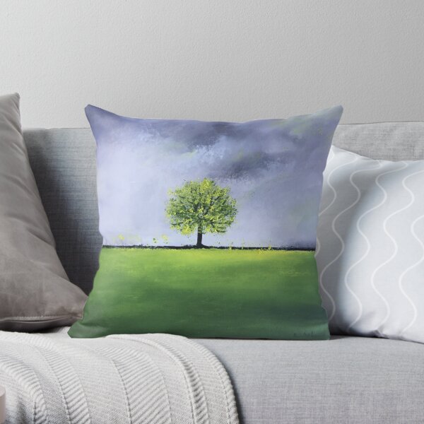 Arbre Poésie vert acidulé Coussin