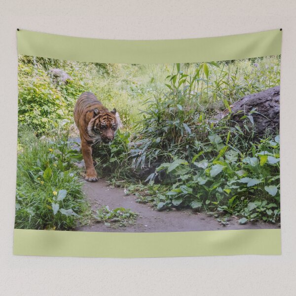 Item preview, Tiger walking down the path designed and sold by lena-maximova.