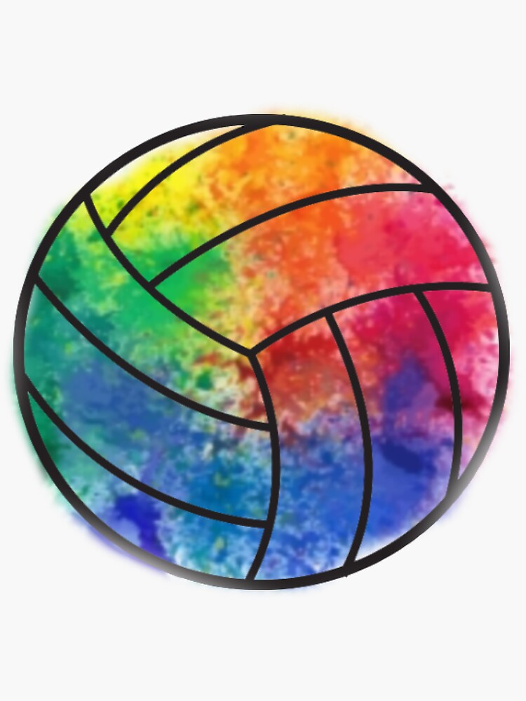 "Volleyball paint splatter " Sticker for Sale by lala2577 Redbubble