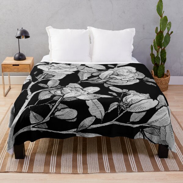 Item preview, White on black roses hand drawn :) designed and sold by cueckermannart.