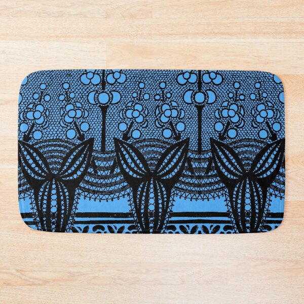 Item preview,  Amazing Antique Floral and Mesh Arrowhead Pattern Blue Background designed and sold by Greenbaby.