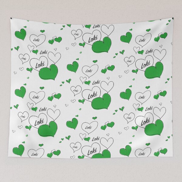 Item preview, Loki Hearts - Green designed and sold by DreamerJournal.