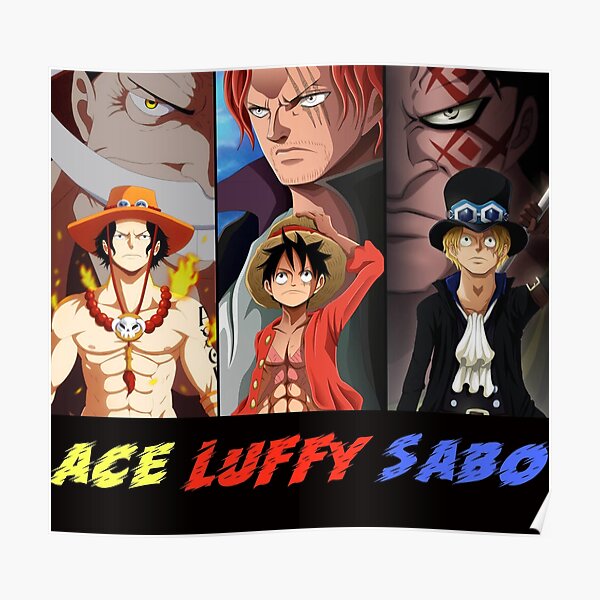 Ace Sabo Luffy T Shirt Poster By Murad15 Redbubble