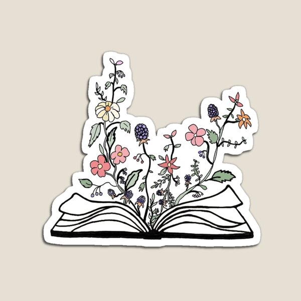 Flower Book Magnet