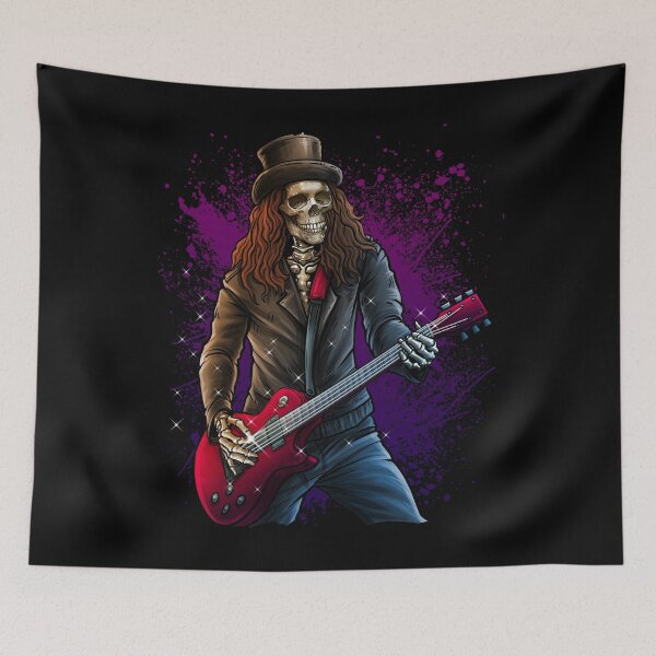 Item preview, Funny Rock Music Lover Guitar Player Skull Cool Skeleton Rockstar Rocker  designed and sold by UniQueensShop.
