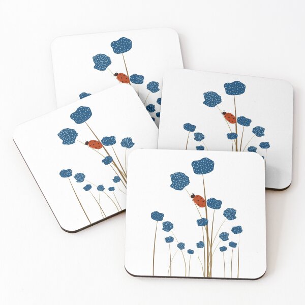 Item preview, Blue Flowers With Ladybug for Ladybug Lovers designed and sold by mcshirtface.